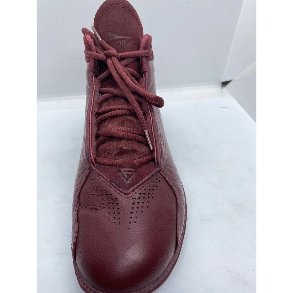 Brandblack 218 BB Leather High Top Sneakers Oxblood Red Mens 10
